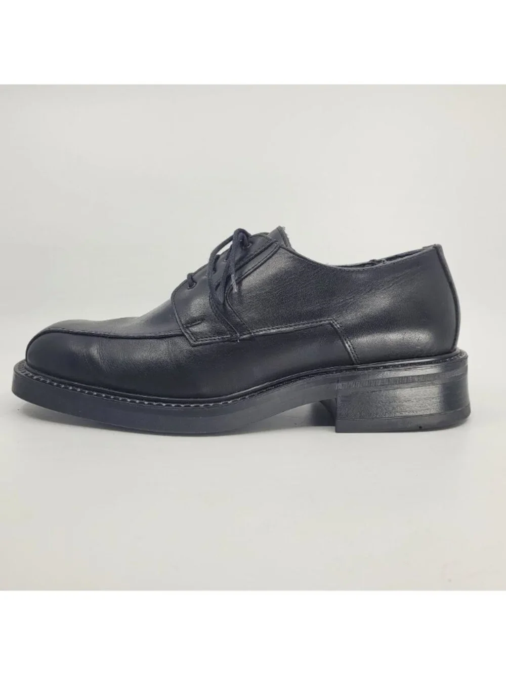 Vintage UNLISTED Mens 9.5 CHUNKY Leather Oxfords Square Toe Dress Shoes **